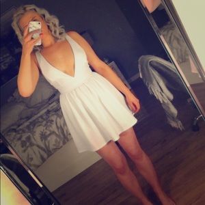 White mini dress
